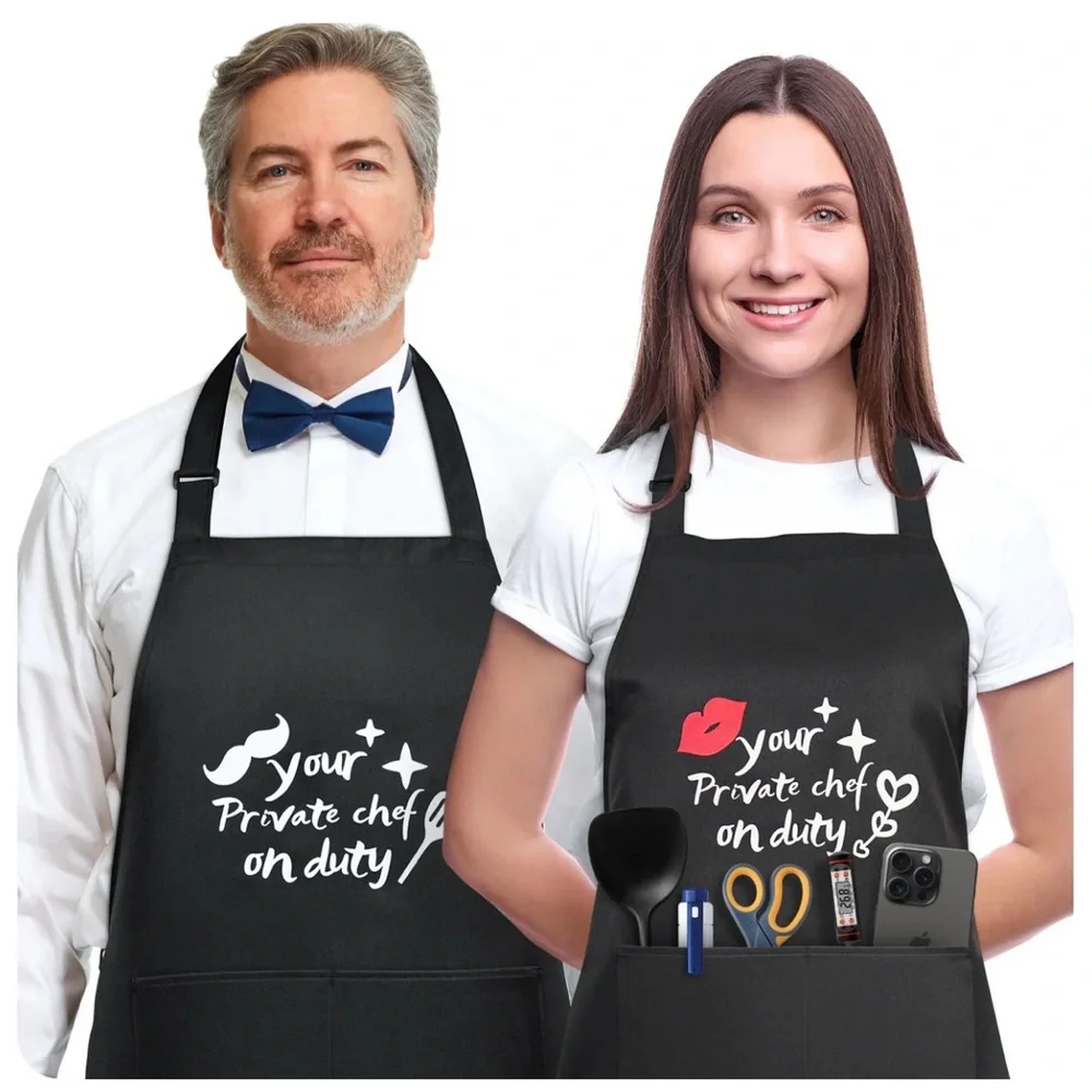 Couples Apron Set - Black